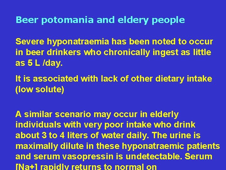 Electrolyte Balance Objectives 1 Physiology causes manifestations diagnosis