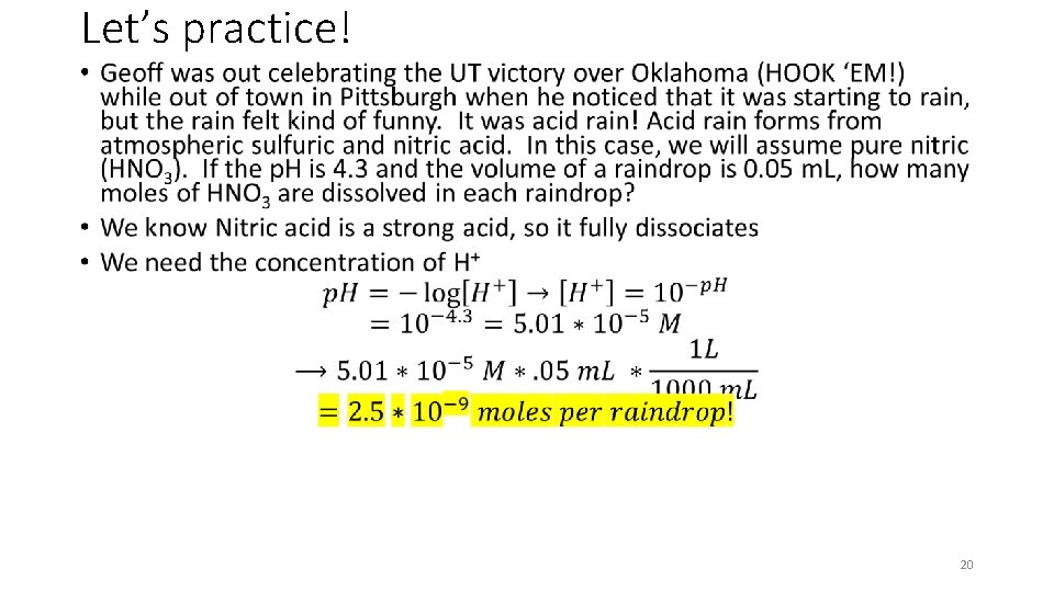 Let’s practice! • 20 