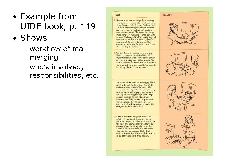  • Example from UIDE book, p. 119 • Shows – workflow of mail