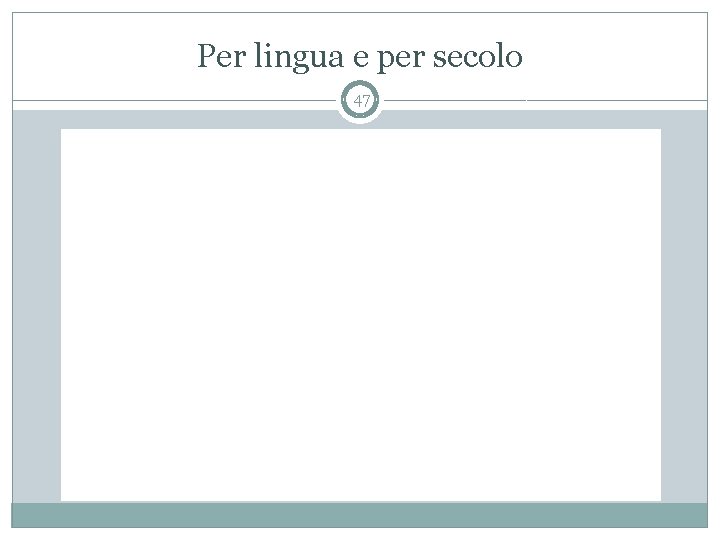 Per lingua e per secolo 47 