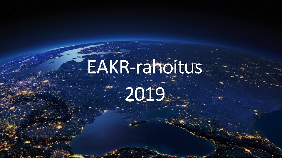 EAKR-rahoitus 2019 