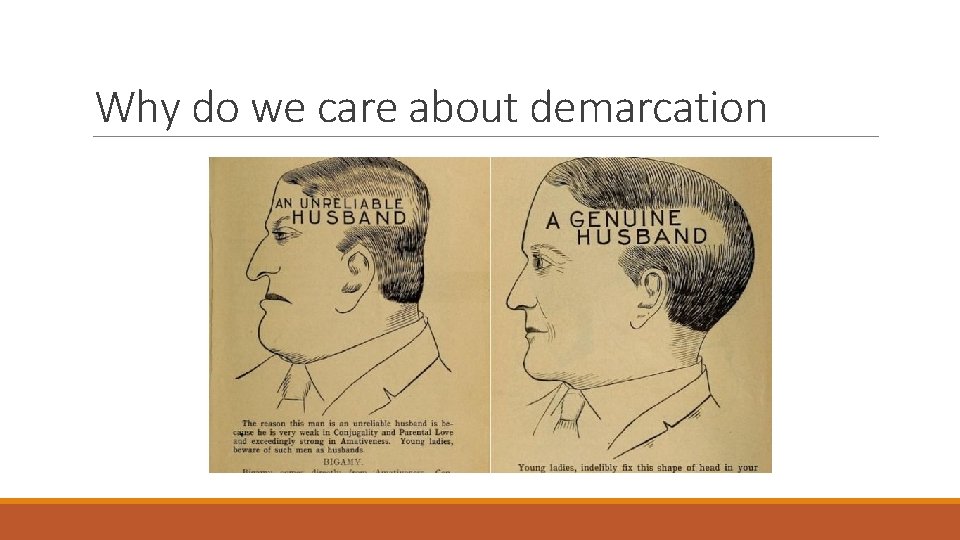 Why do we care about demarcation 