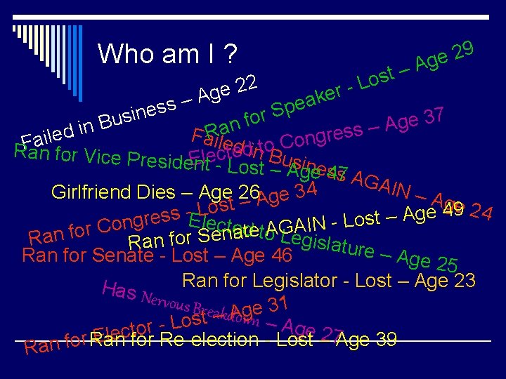 Who am I ? – t s o r-L 9 2 e Ag 22