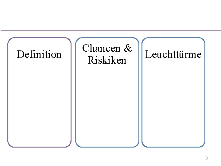 Definition Chancen & Riskiken Leuchttürme 3 