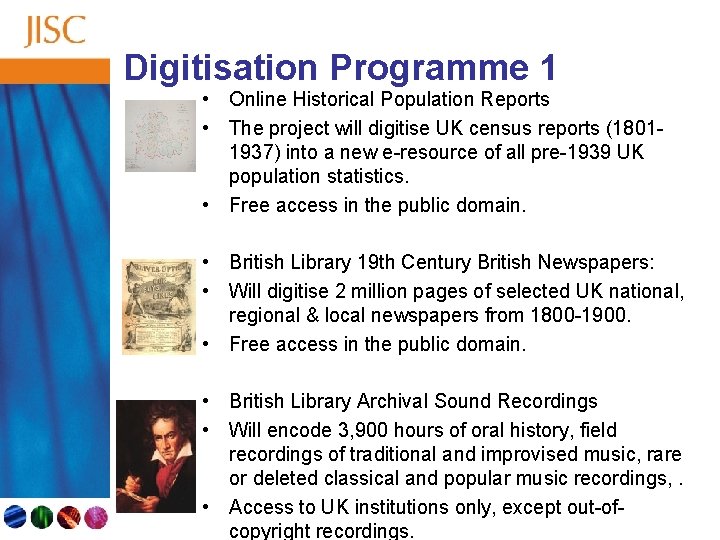 Digitisation Programme 1 • Online Historical Population Reports • The project will digitise UK