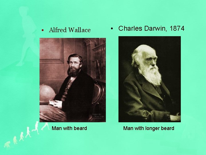  • Alfred Wallace Man with beard • Charles Darwin, 1874 Man with longer