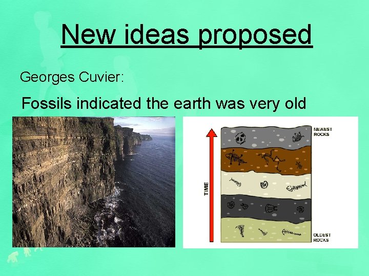 New ideas proposed Georges Cuvier: Fossils indicated the earth was very old 