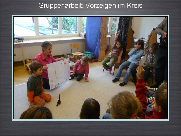 Gruppenarbeit: Vorzeigen im Kreis 