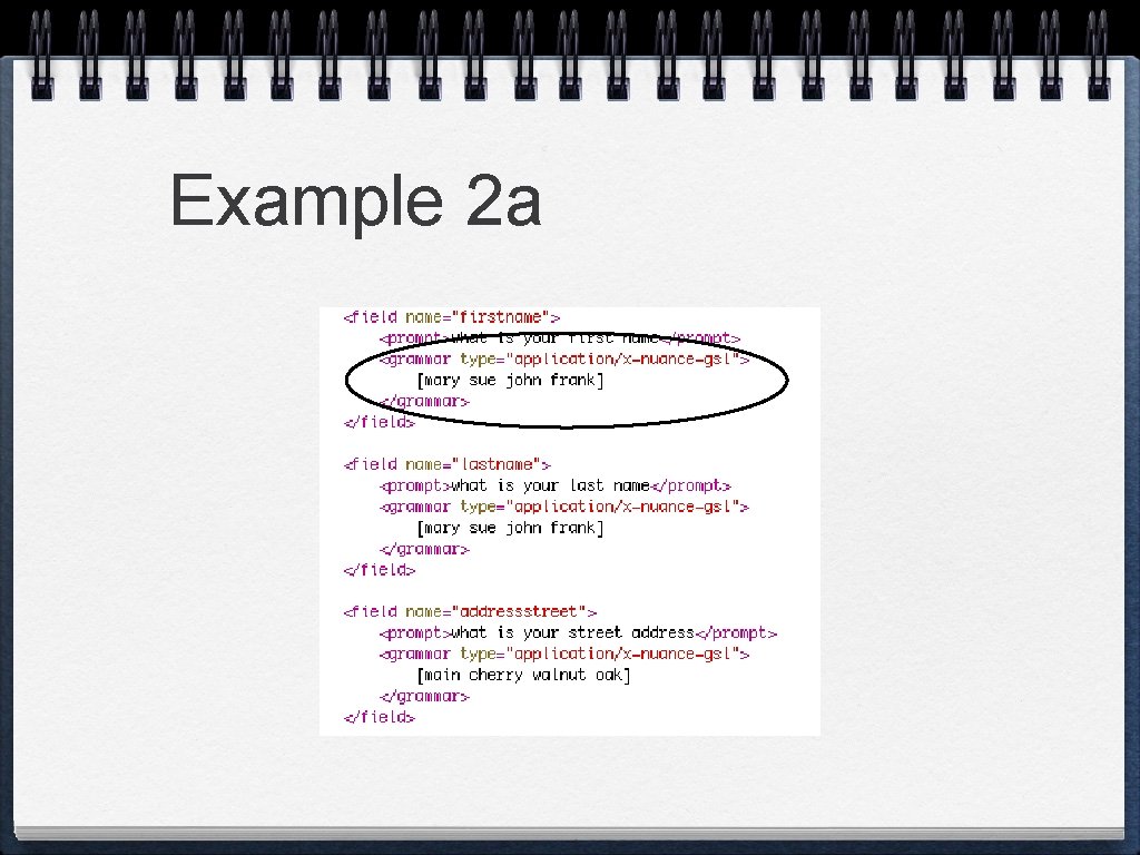 Example 2 a Example 2 a
