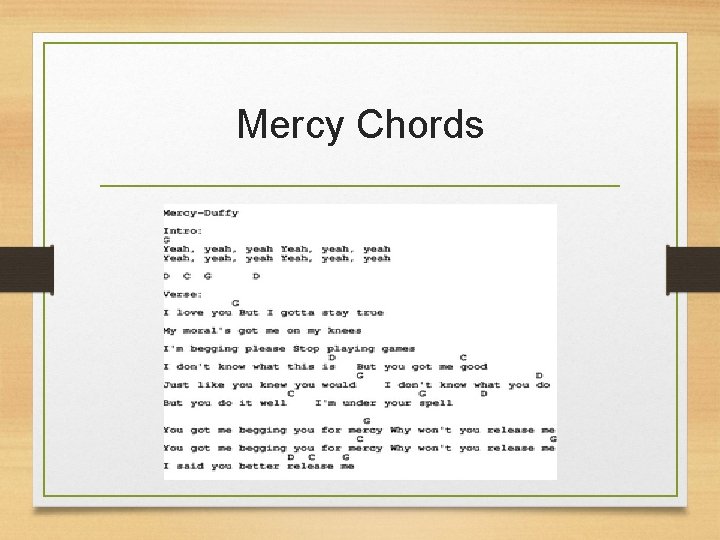 Mercy Chords 