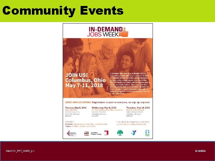 Community Events OMJCFC_PPT_OVER_2. 1 20180509 