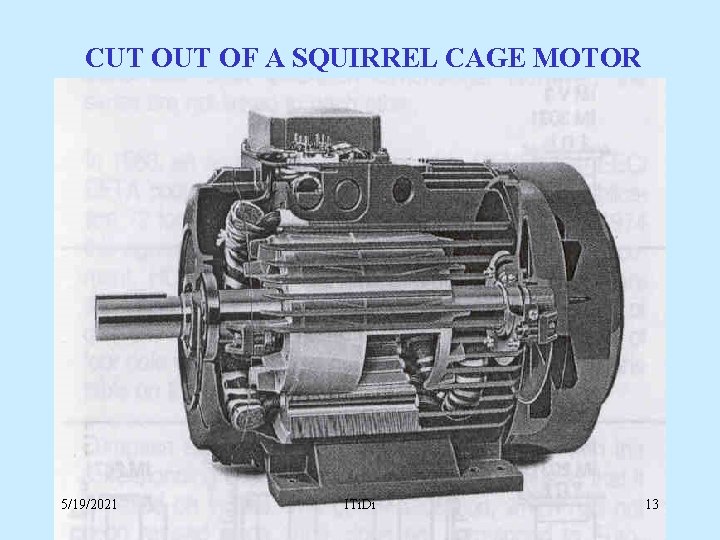 CUT OF A SQUIRREL CAGE MOTOR 5/19/2021 ITi. Di 13 