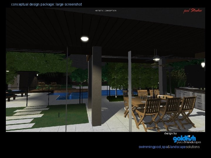 conceptual design package: large screenshot design by swimmingpool, spa&landscapesolutions 