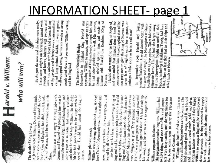 INFORMATION SHEET- page 1 