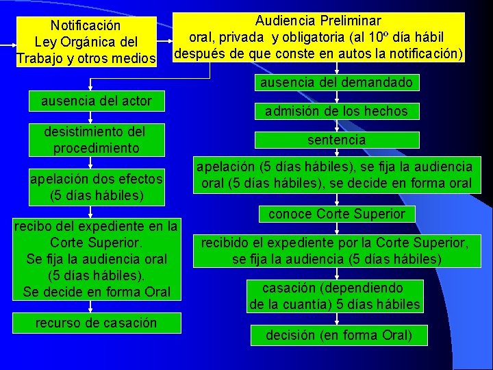 Notificación Ley Orgánica del Trabajo y otros medios Audiencia Preliminar oral, privada y obligatoria