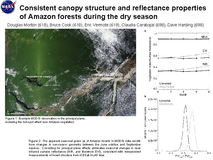 Consistent canopy structure and reflectance properties of Amazon forests during the dry season Douglas