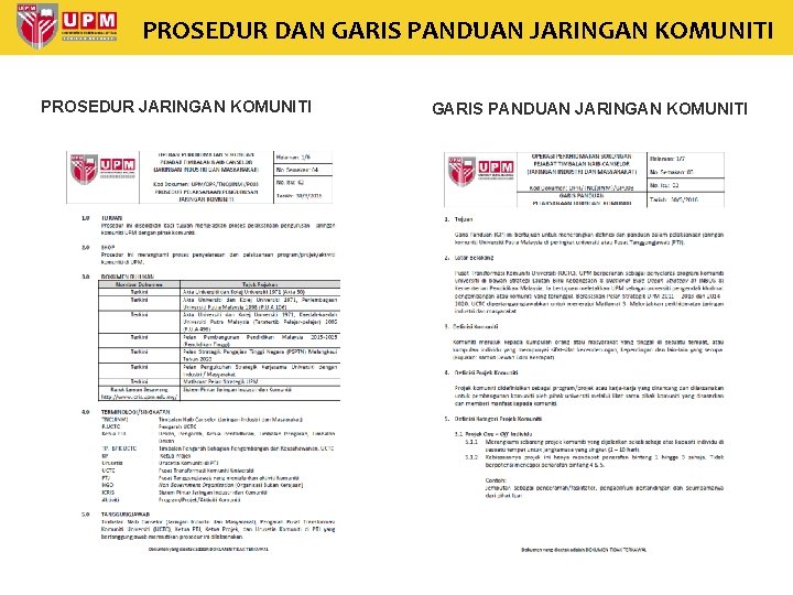 PROSEDUR DAN GARIS PANDUAN JARINGAN KOMUNITI PROSEDUR JARINGAN KOMUNITI GARIS PANDUAN JARINGAN KOMUNITI 