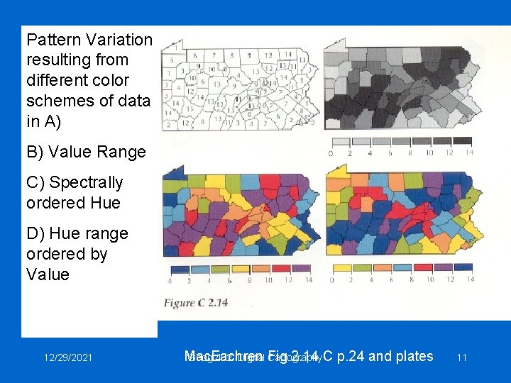 Pattern Variation resulting from different color schemes of data in A) B) Value Range Pattern Variation resulting from different color schemes of data in A) B) Value Range