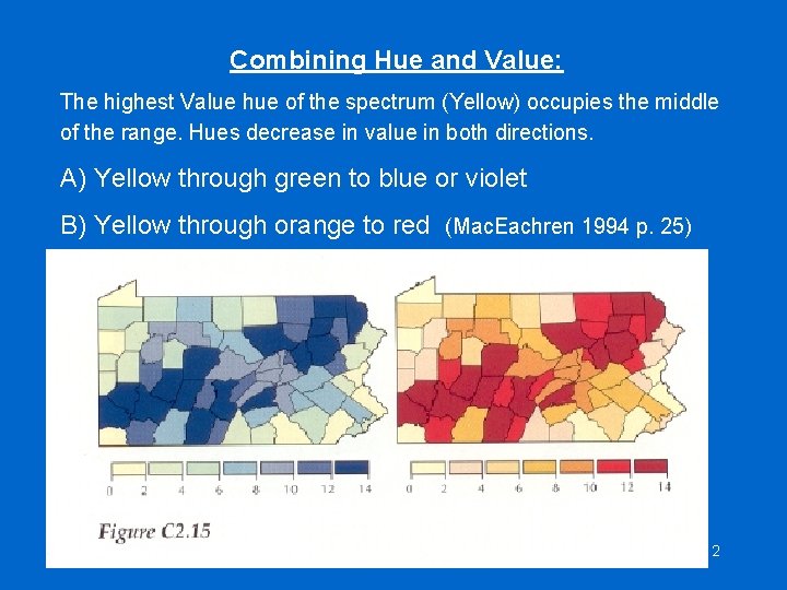 Combining Hue and Value: The highest Value hue of the spectrum (Yellow) occupies the Combining Hue and Value: The highest Value hue of the spectrum (Yellow) occupies the