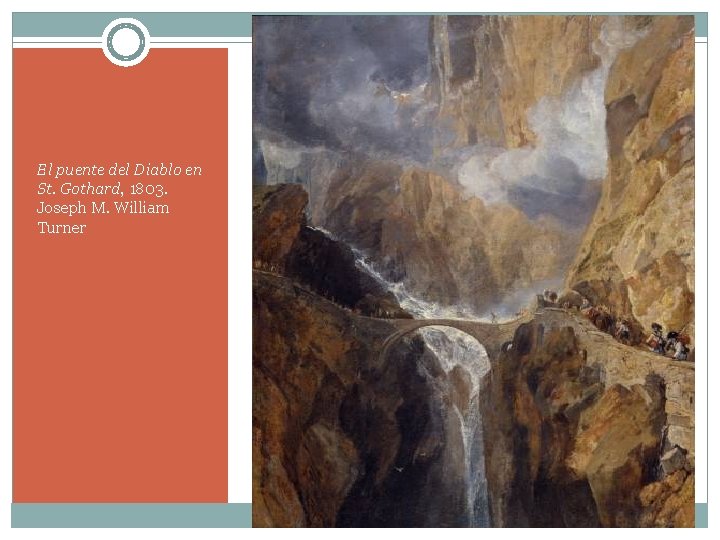 El puente del Diablo en St. Gothard, 1803. Joseph M. William Turner 