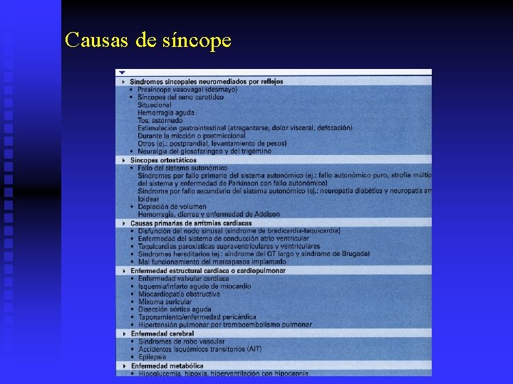 Causas de síncope 