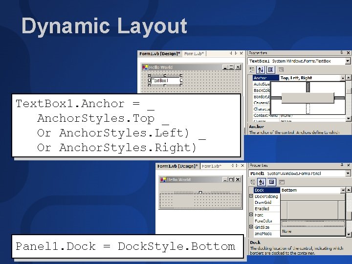 Dynamic Layout Text. Box 1. Anchor = _ Anchor. Styles. Top _ Or Anchor.