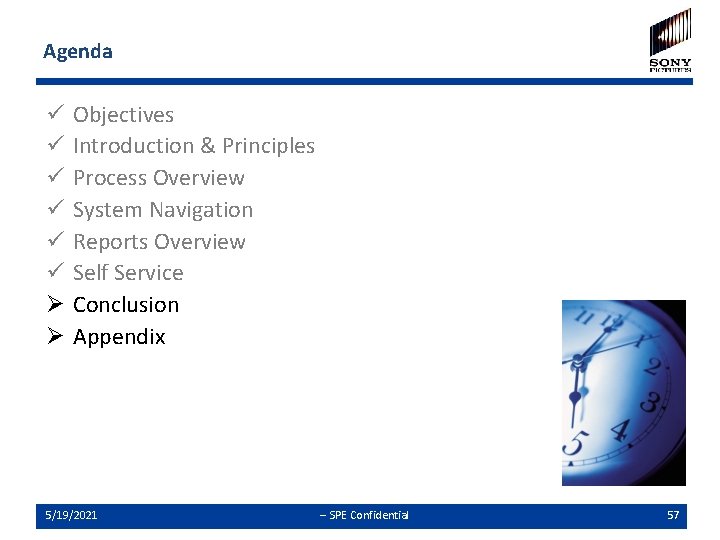 Agenda ü ü ü Ø Ø Objectives Introduction & Principles Process Overview System Navigation