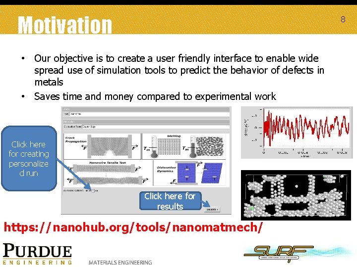 Motivation 8 • Our objective is to create a user friendly interface to enable