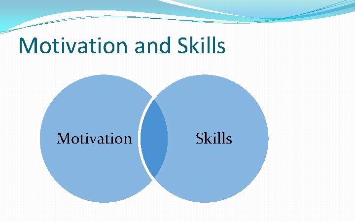 Motivation and Skills Motivation Skills 