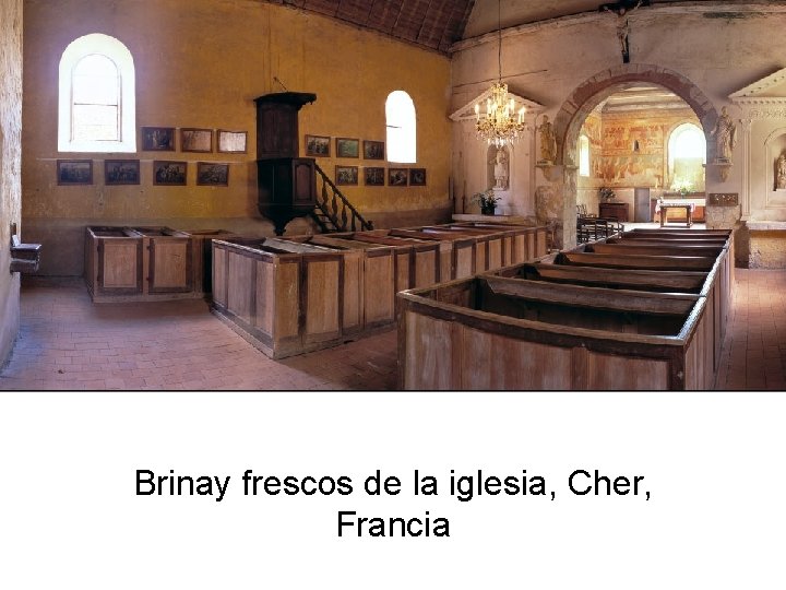 Brinay frescos de la iglesia, Cher, Francia 