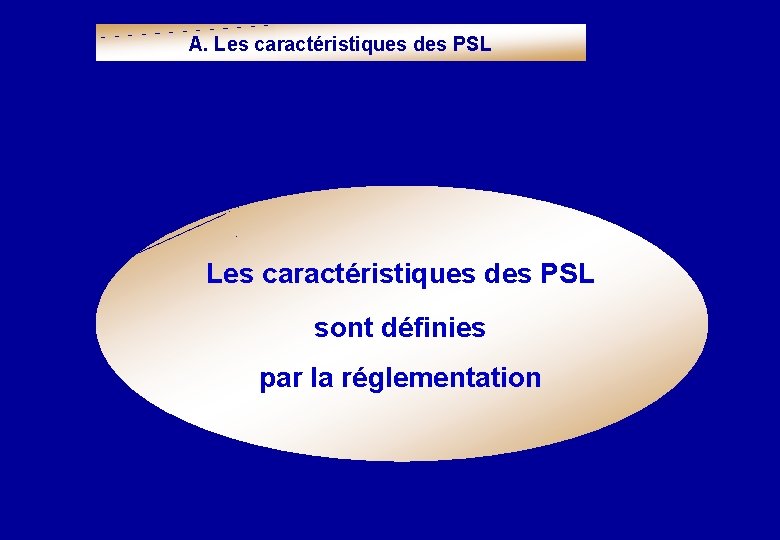A. Les caractéristiques des PSL sont définies par la réglementation 
