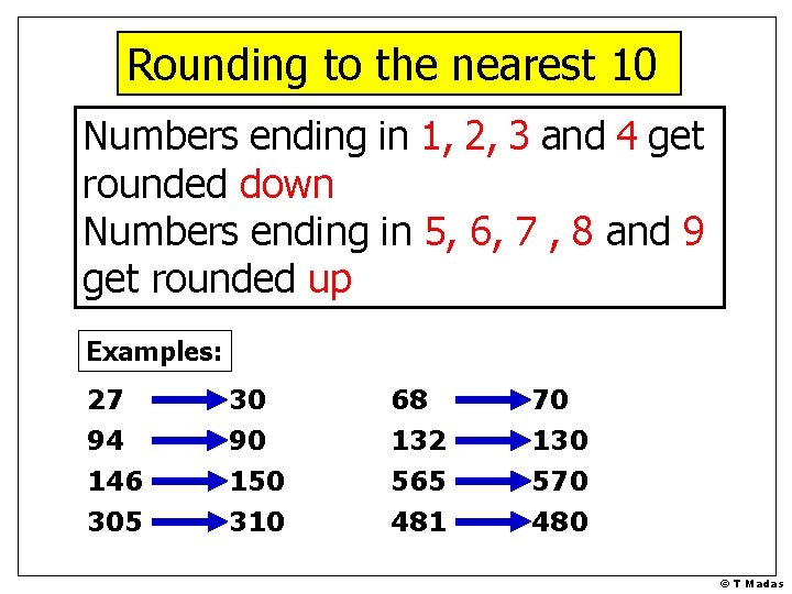 Rounding to the nearest 10 Numbers ending in 1, 2, 3 and 4 get