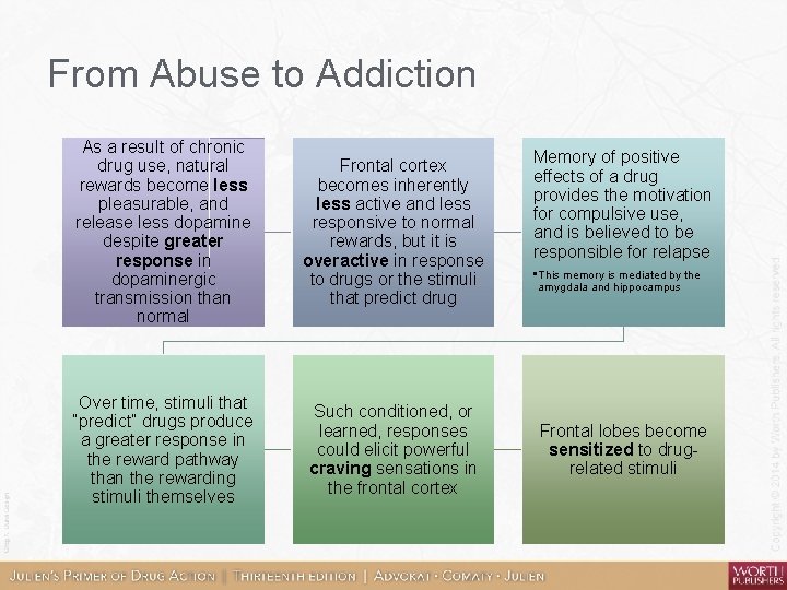 From Abuse to Addiction As a result of chronic drug use, natural rewards become