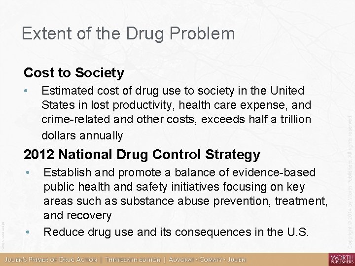 Extent of the Drug Problem Cost to Society • Estimated cost of drug use