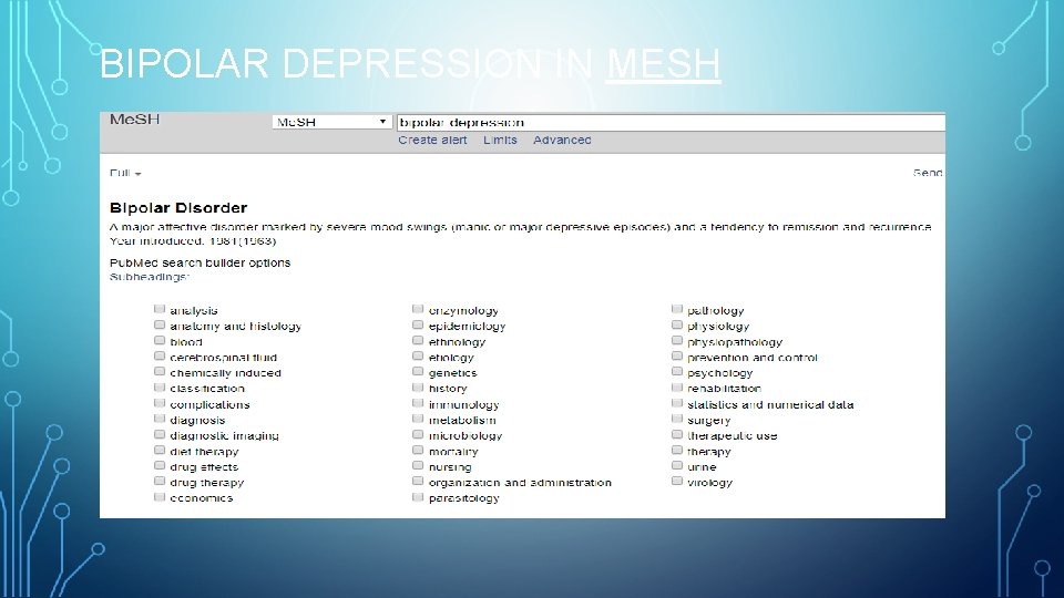 BIPOLAR DEPRESSION IN MESH 