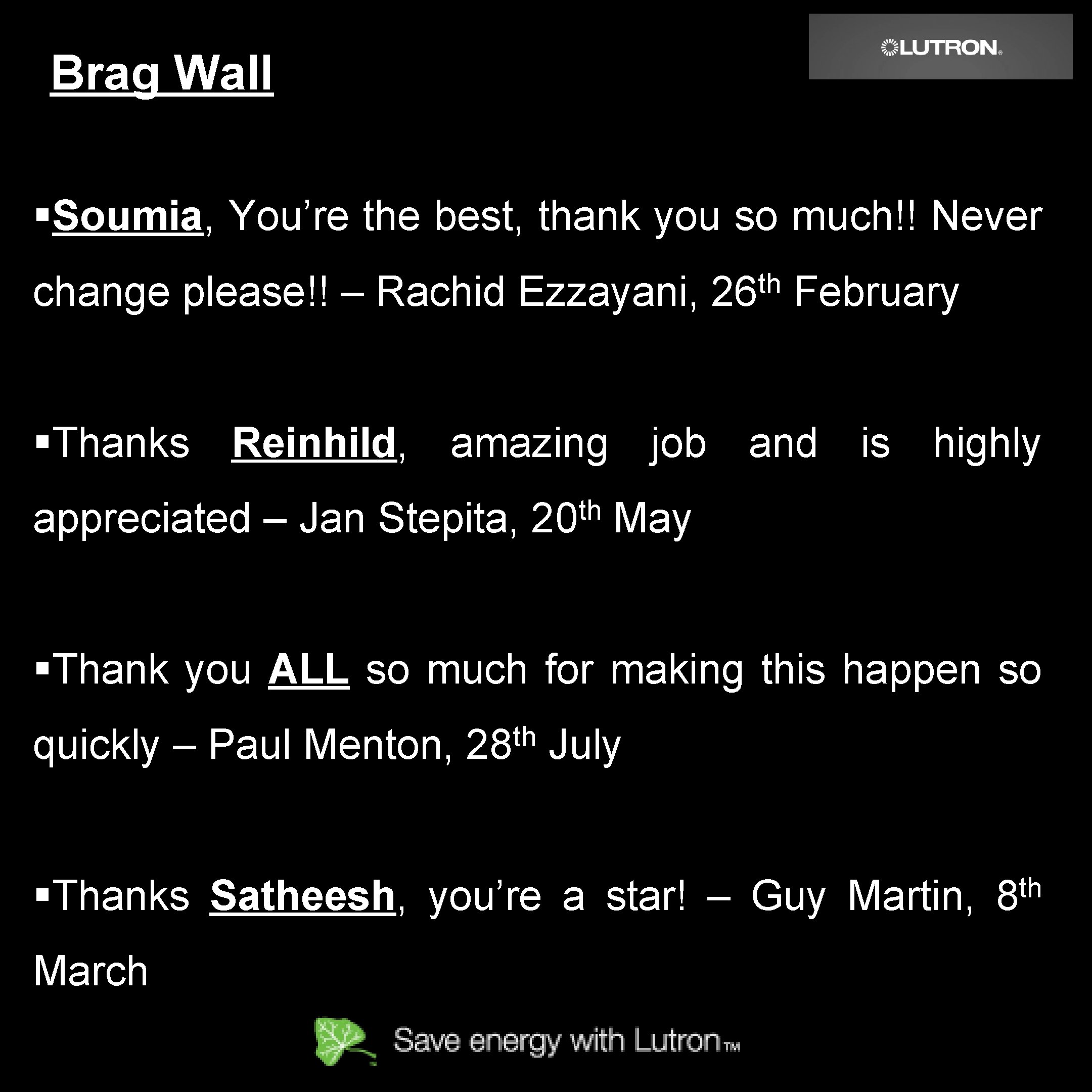 Brag Wall §Soumia, You’re the best, thank you so much!! Never change please!! –