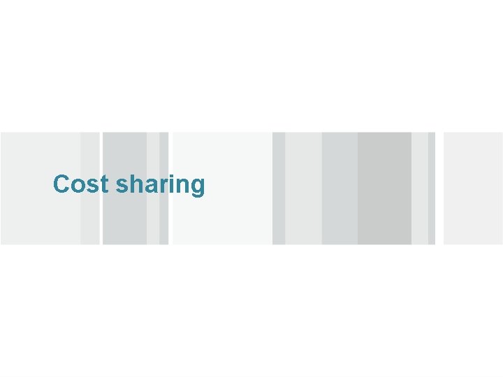 Cost sharing 