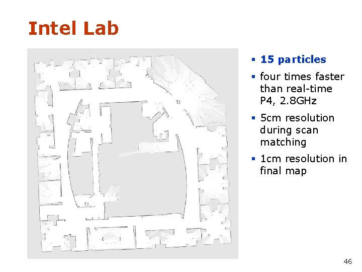 Intel Lab § 15 particles § four times faster than real-time P 4, 2.