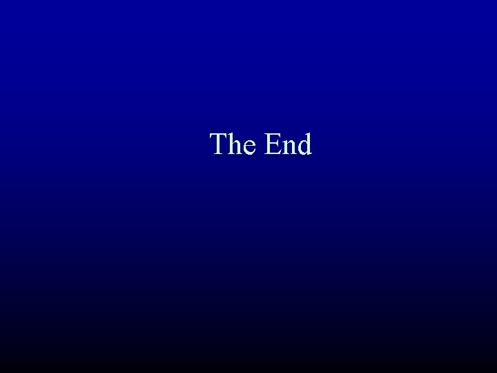 The End 