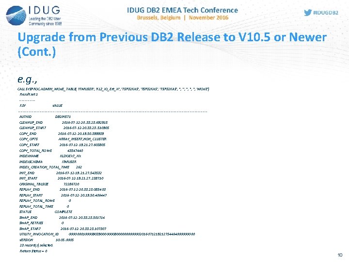 Upgrade from Previous DB 2 Release to V 10. 5 or Newer (Cont. )