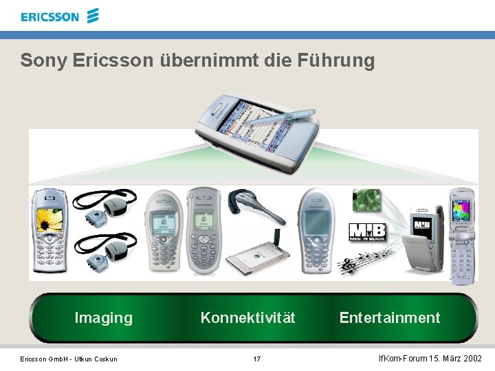 Sony Ericsson übernimmt die Führung Imaging Ericsson Gmb. H - Utkun Coskun Konnektivität 17