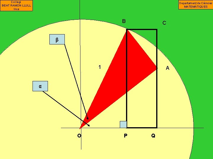 Col. legi BEAT RAMON LLULL Inca Departament de Ciències MATEMÀTIQUES B C β 1