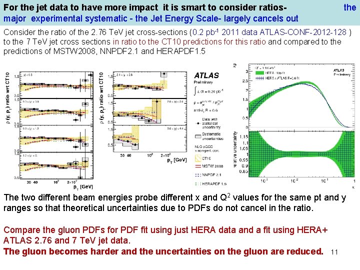 For the jet data to have more impact it is smart to consider ratiosmajor