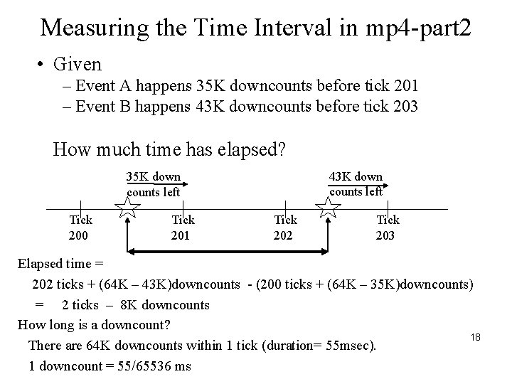 Measuring the Time Interval in mp 4 -part 2 • Given – Event A