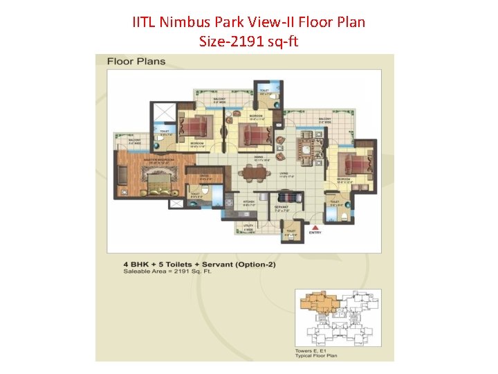 IITL Nimbus Park View-II Floor Plan Size-2191 sq-ft 