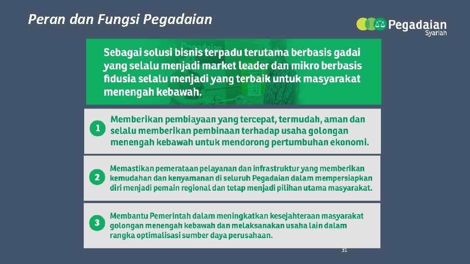 Peran dan Fungsi Pegadaian 31 