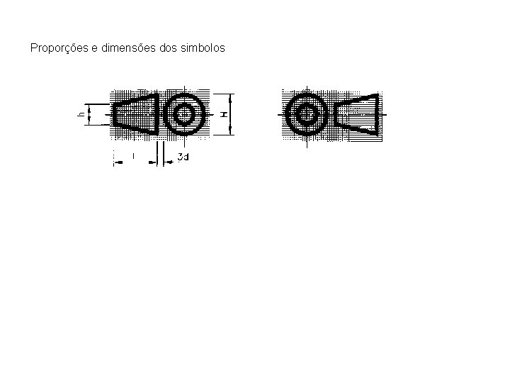 Proporções e dimensões dos simbolos 