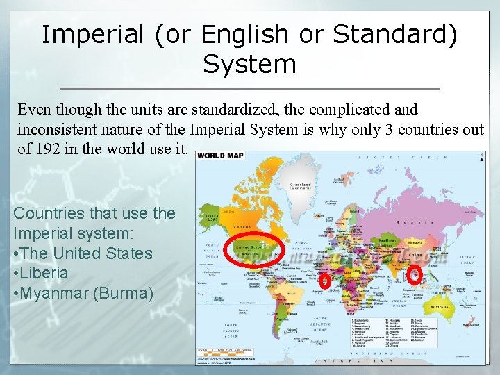 Imperial (or English or Standard) System Even though the units are standardized, the complicated
