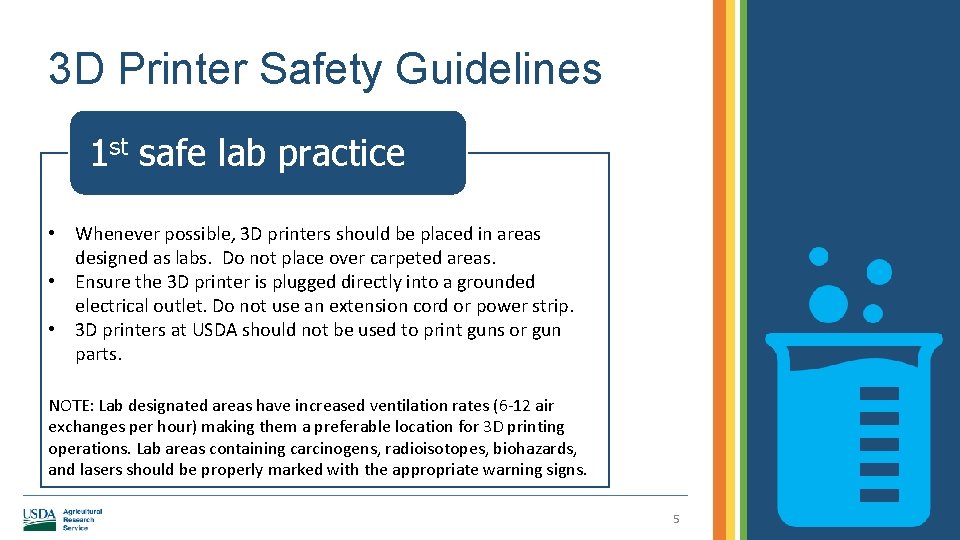 3 D Printer Safety Guidelines 1 st safe lab practice • Whenever possible, 3
