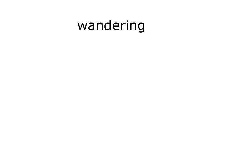 wandering 
